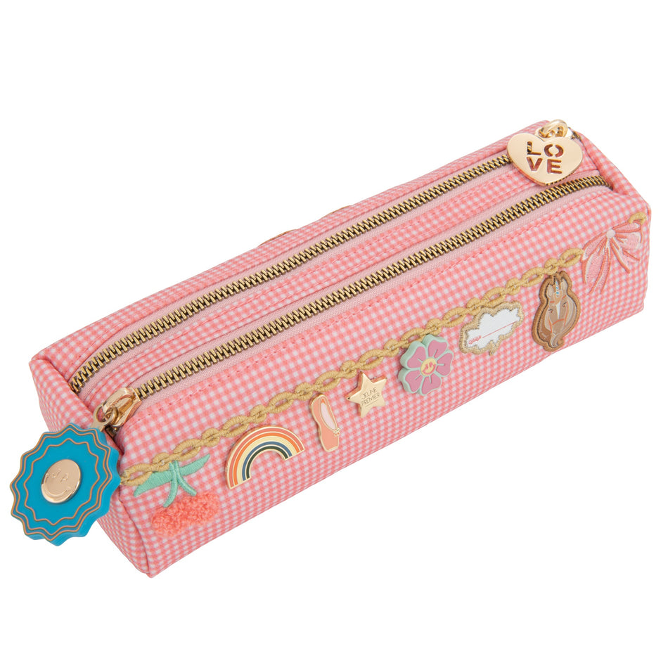 Pencil Case Double - Vichy Love Pink